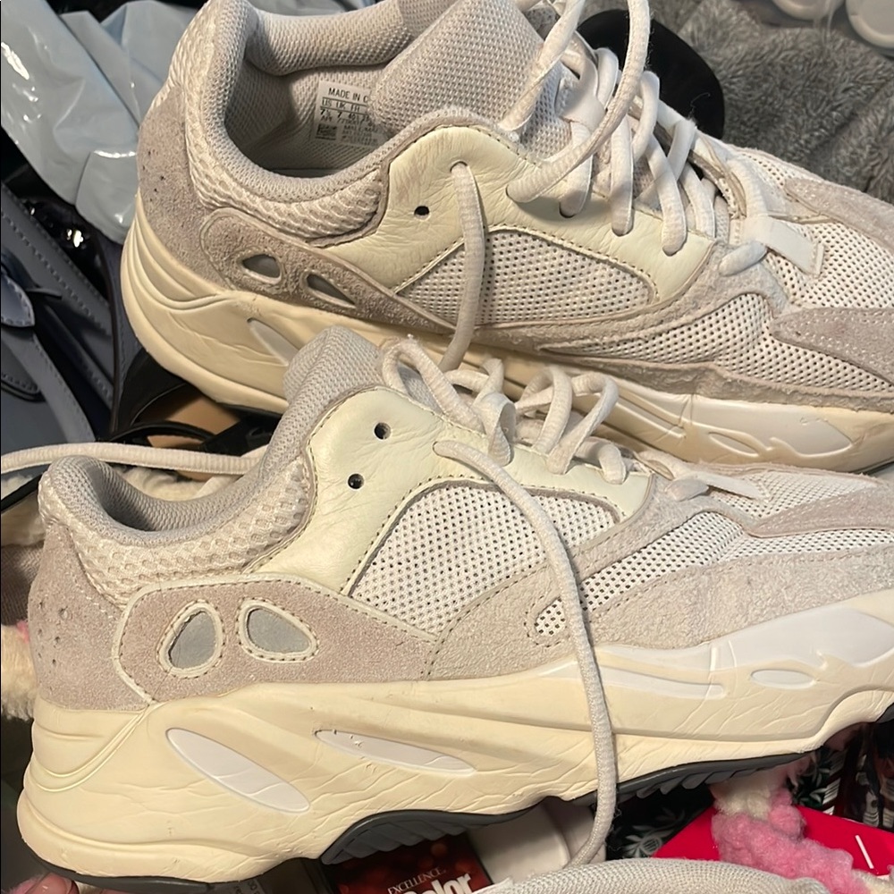 Yeezy White and Cream Sneakers